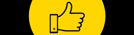 Reliability icon in yellow and black colours
