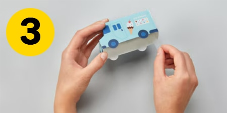 Step 3 - taping automobile template
