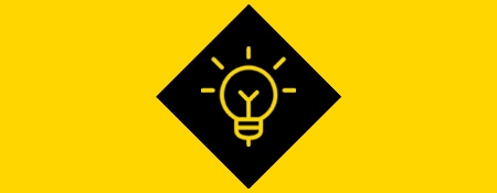Versatility icon in yellow and black colours
