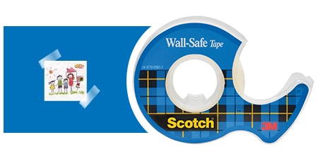 Scotch® Wall-Safe Tape and usage example - creating an art gallery
