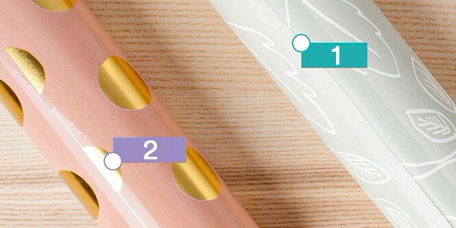 Tape finish comparison - Scotch® Magic™ Tape with matte finish and Scotch® Crystal Clear Tape with glossy finish
